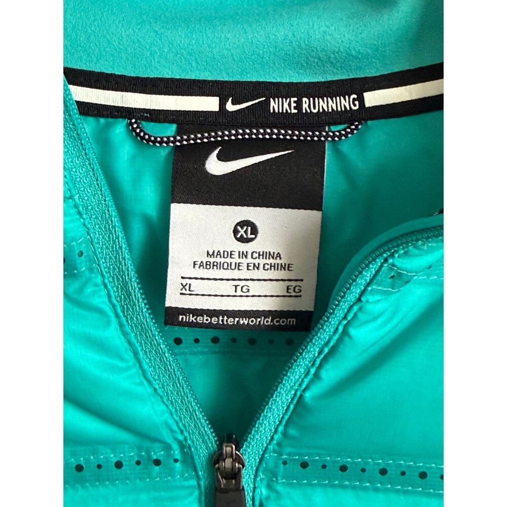 Nike AeroLoft 800 Hybrid Long Sleeve Zip Running Jacket Teal Blue Womens Size XL - Picture 6 of 11